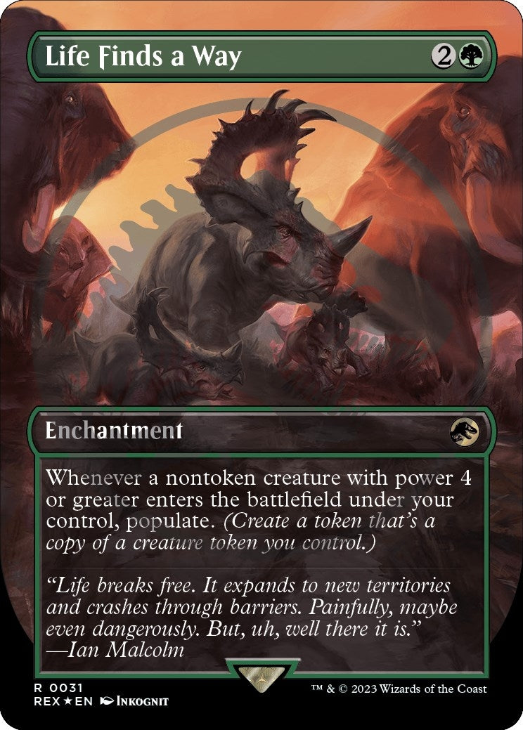 Image for Life Finds a Way (Borderless) (Emblem) (31) (REX) - Magic: The Gathering