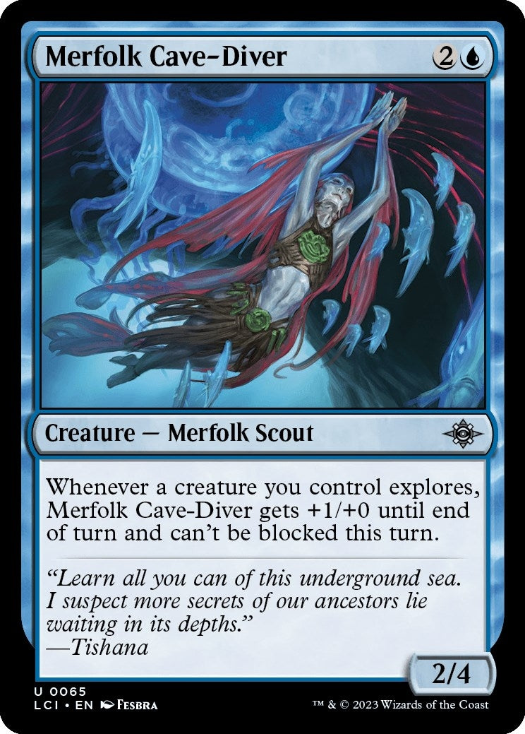 Image for Merfolk Cave-Diver (65) (LCI) - Magic: The Gathering