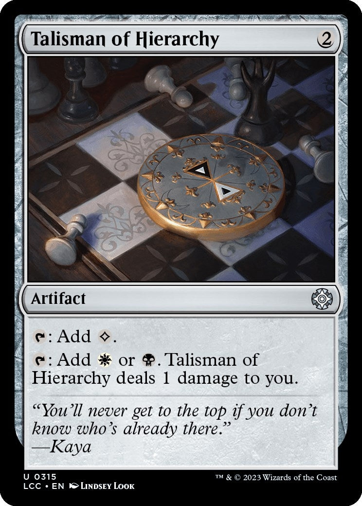 Image for Talisman of Hierarchy (315) (LCC) - Magic: The Gathering