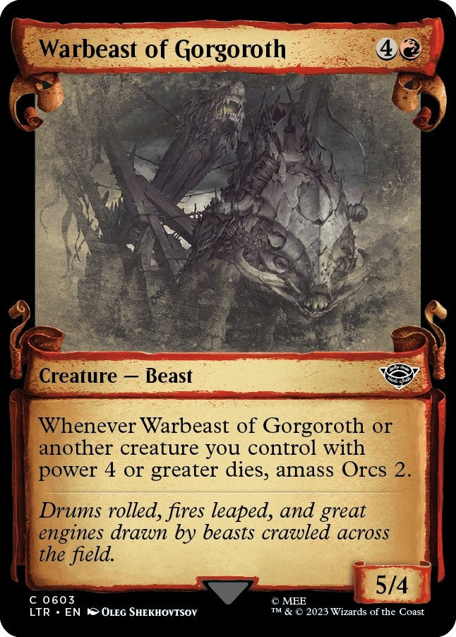 Image for Warbeast of Gorgoroth (Showcase Scrolls) (603) (LTR) - Magic: The Gathering