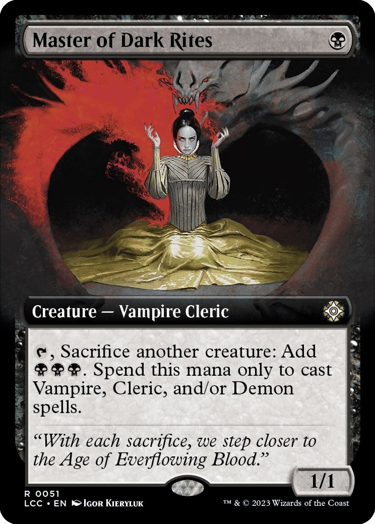 Image for Master of Dark Rites (Extended Art) (51) (LCC) - Magic: The Gathering