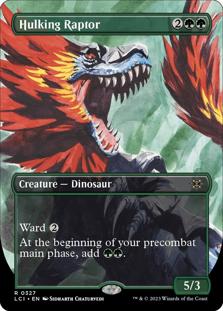 Image for Hulking Raptor (Borderless) (327) (LCI) - Magic: The Gathering