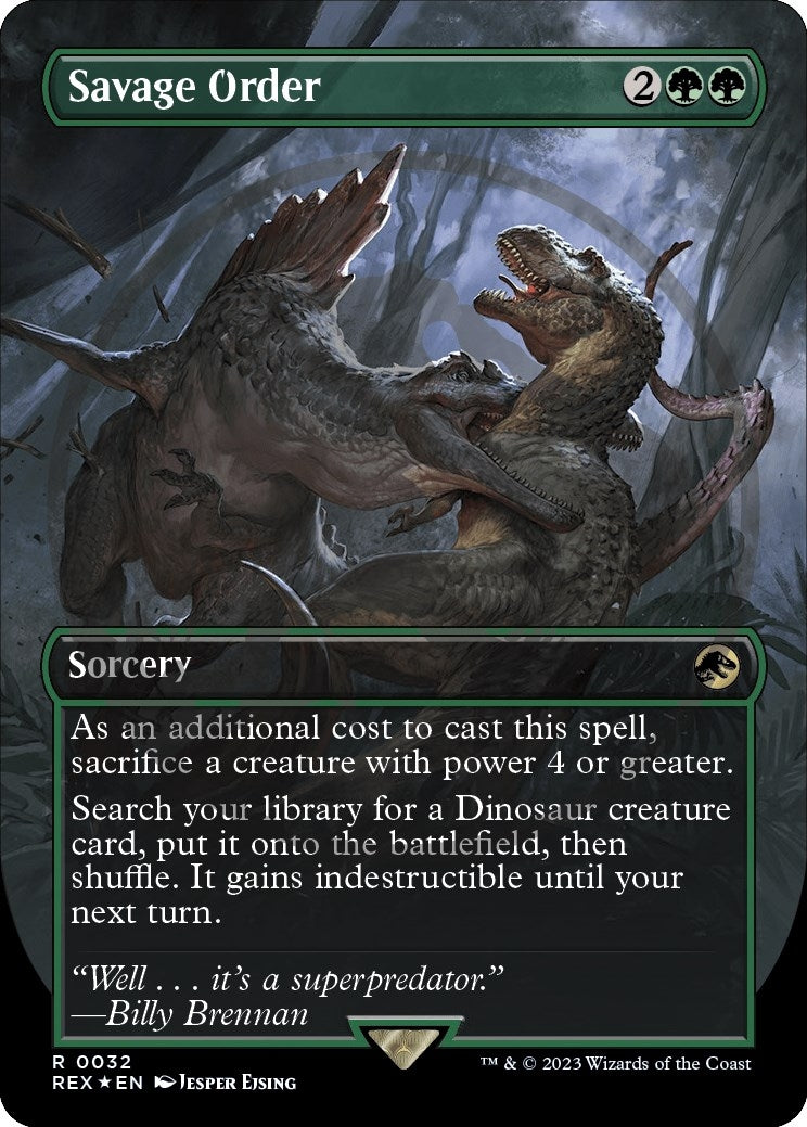 Image for Savage Order (Borderless) (Emblem) (32) (REX) - Magic: The Gathering