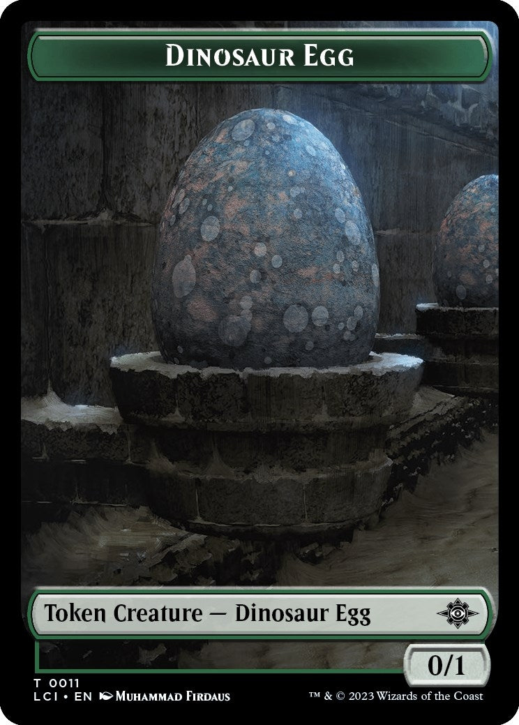 Image for Dinosaur Egg // Dinosaur (0010) Double-Sided Token (11 // 10) (LCI) - Magic: The Gathering