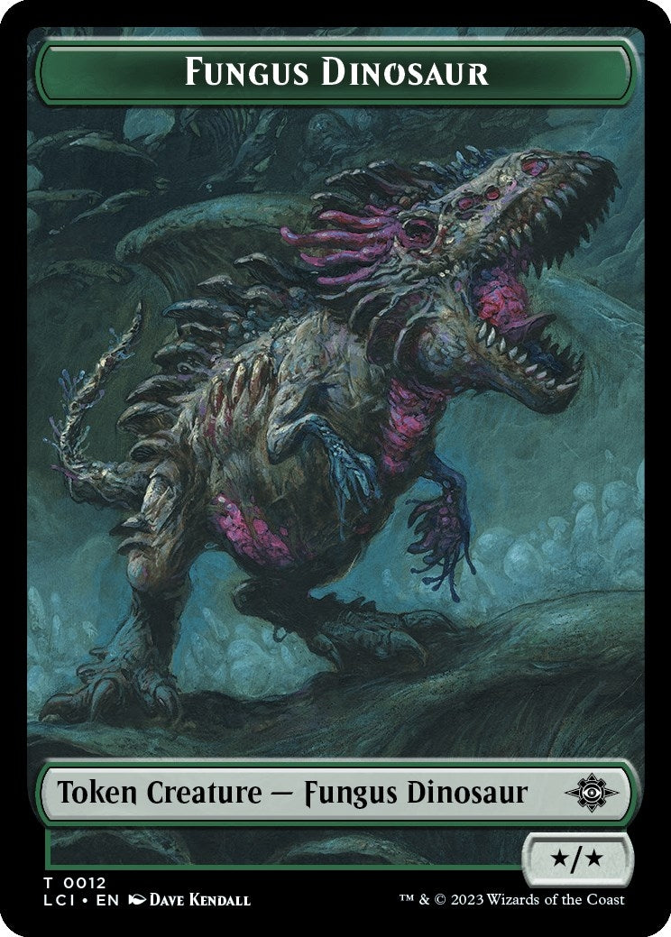 Image for Fungus Dinosaur // Skeleton Pirate Double-Sided Token (12 // 8) (LCI) - Magic: The Gathering
