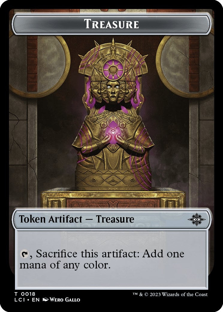 Image for Treasure (0018) // Golem Double-Sided Token (18 // 13) (LCI) - Magic: The Gathering