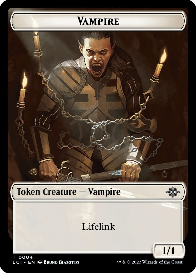 Image for Vampire // Dinosaur (0009) Double-Sided Token (4 // 9) (LCI) - Magic: The Gathering