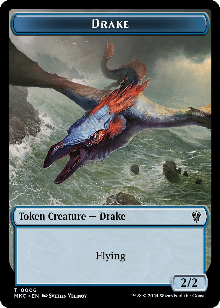 Image for Drake // Cat Double-Sided Token (6 // 15) (MKC) - Magic: The Gathering