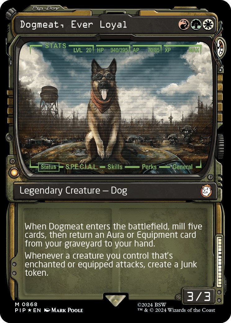 Image for Dogmeat, Ever Loyal (Showcase) (Surge Foil) (868) (PIP) - Magic: The Gathering