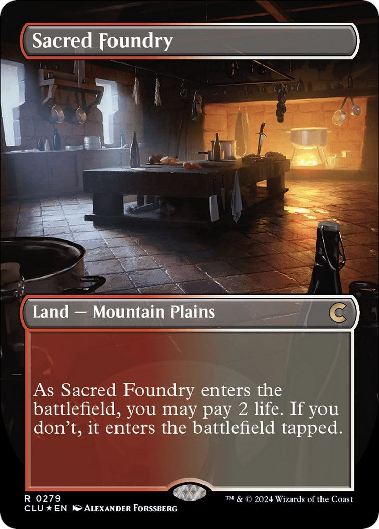 Image for Sacred Foundry (Borderless) (279) (CLU) - Magic: The Gathering