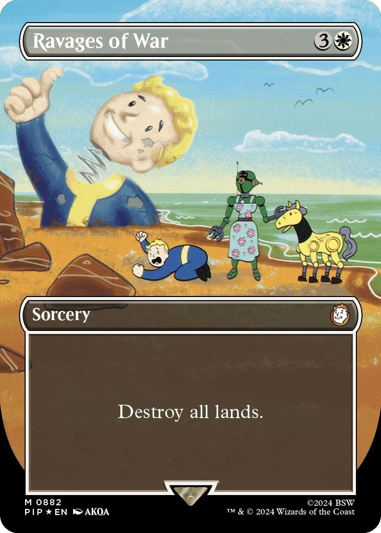 Image for Ravages of War (Borderless) (Surge Foil) (882) (PIP) - Magic: The Gathering