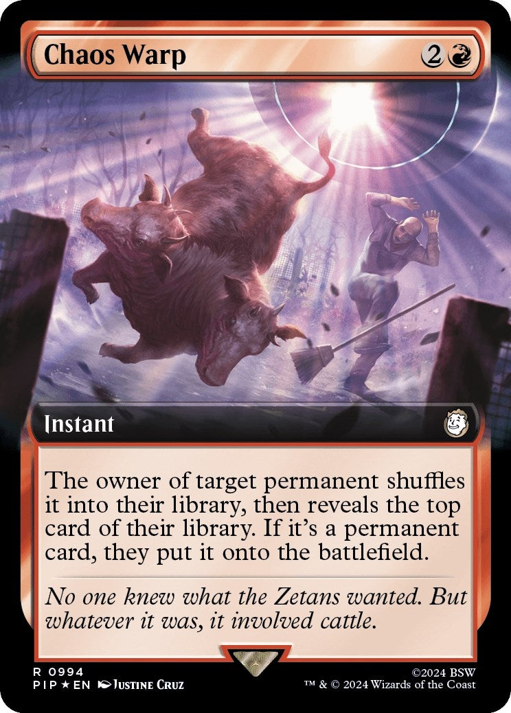 Image for Chaos Warp (Extended Art) (Surge Foil) (994) (PIP) - Magic: The Gathering