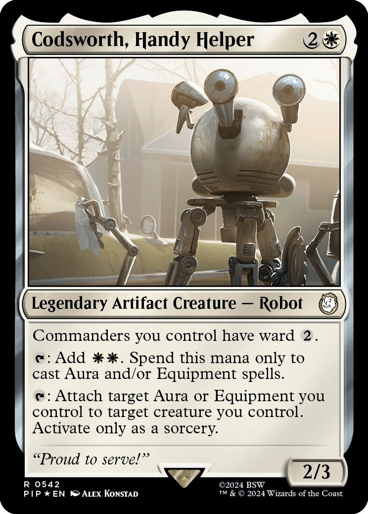 Image for Codsworth, Handy Helper (Surge Foil) (542) (PIP) - Magic: The Gathering
