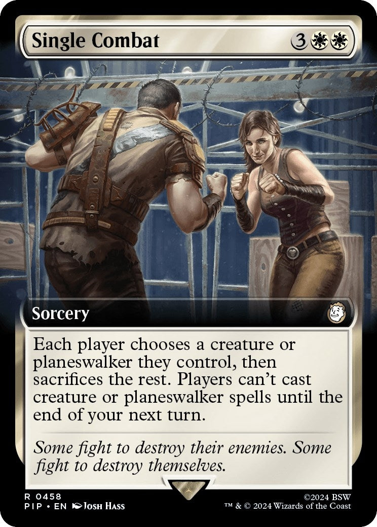 Image for Single Combat (Extended Art) (458) (PIP) - Magic: The Gathering