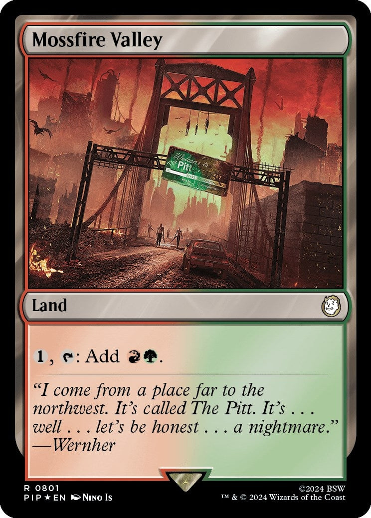 Image for Mossfire Valley (Surge Foil) (801) (PIP) - Magic: The Gathering