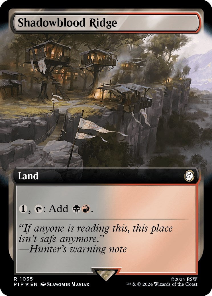 Image for Shadowblood Ridge (Extended Art) (Surge Foil) (1035) (PIP) - Magic: The Gathering