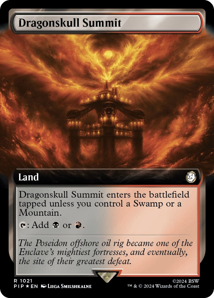 Image for Dragonskull Summit (Extended Art) (Surge Foil) (1021) (PIP) - Magic: The Gathering