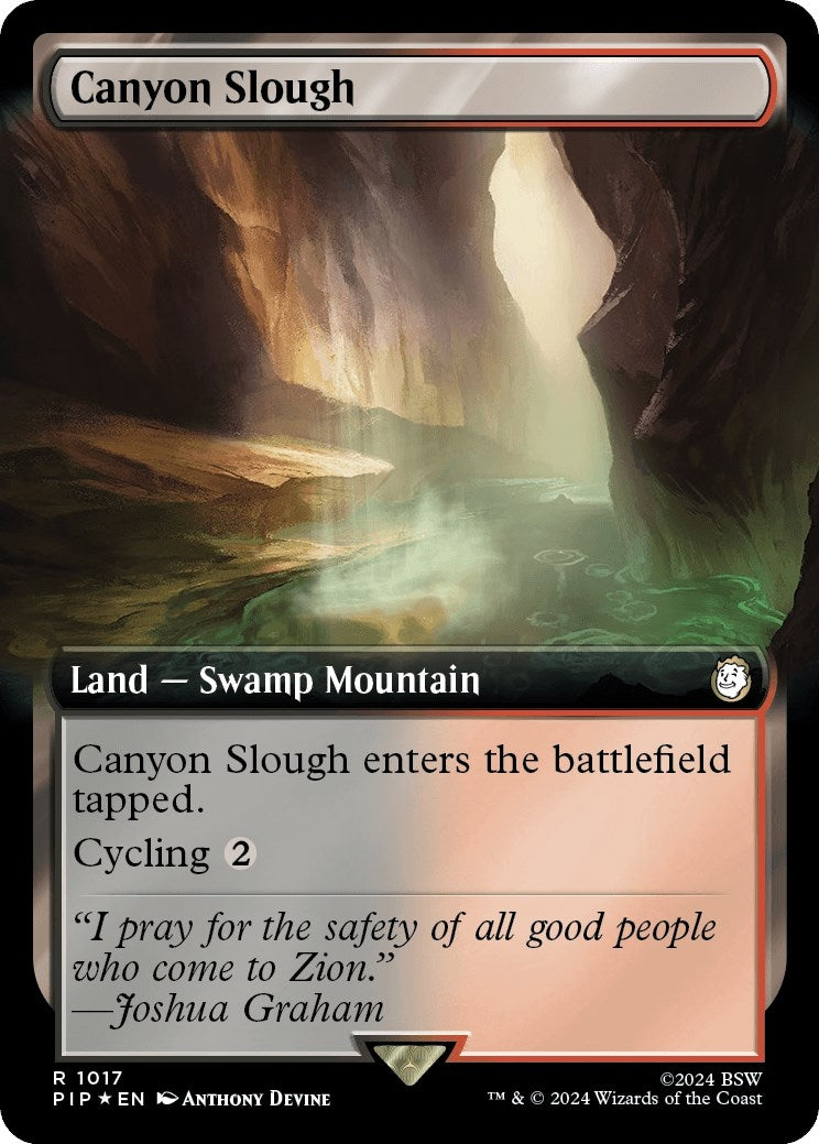 Image for Canyon Slough (Extended Art) (Surge Foil) (1017) (PIP) - Magic: The Gathering