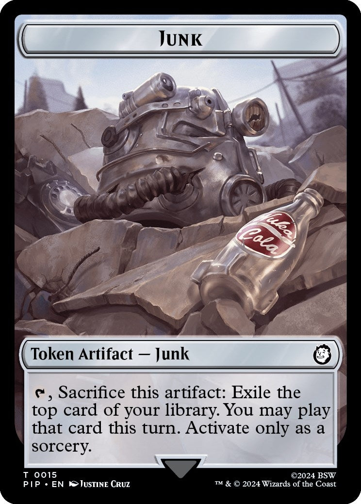 Image for Junk // Squirrel Double-Sided Token (15 // 9) (PIP) - Magic: The Gathering