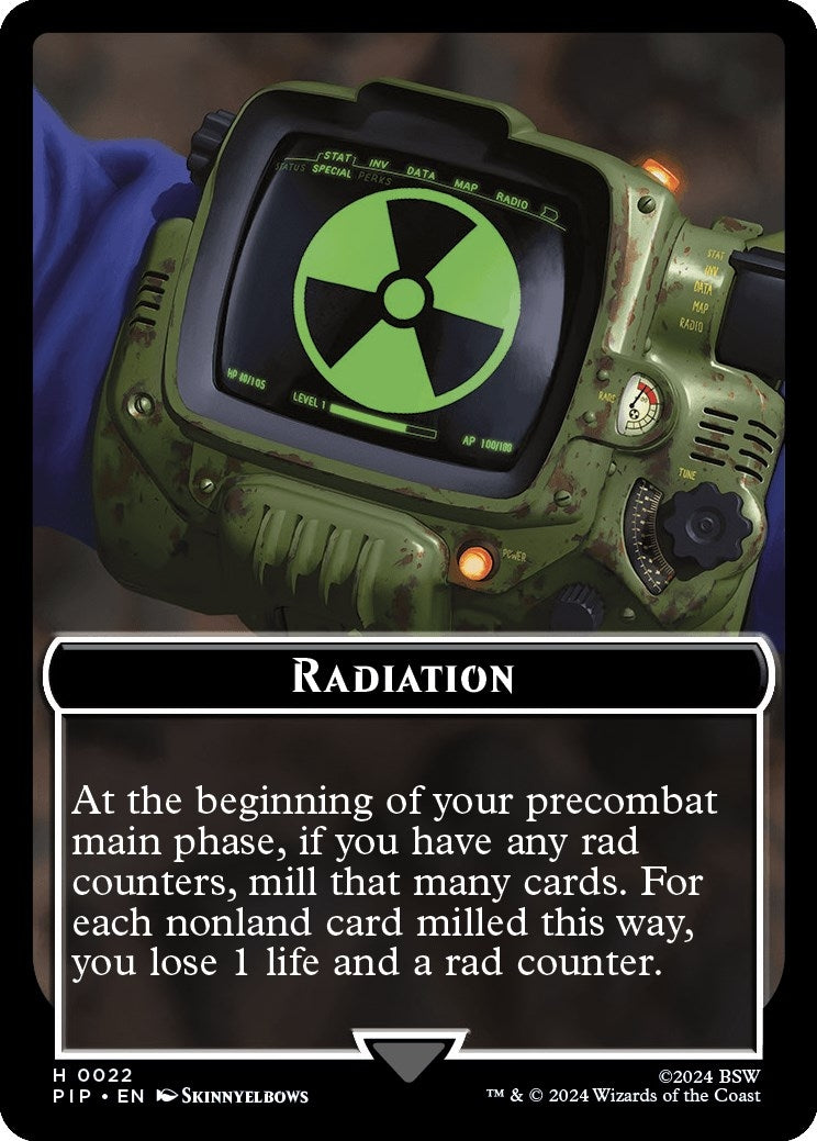 Image for Radiation // Treasure (0018) Double-Sided Token (22 // 18) (PIP) - Magic: The Gathering