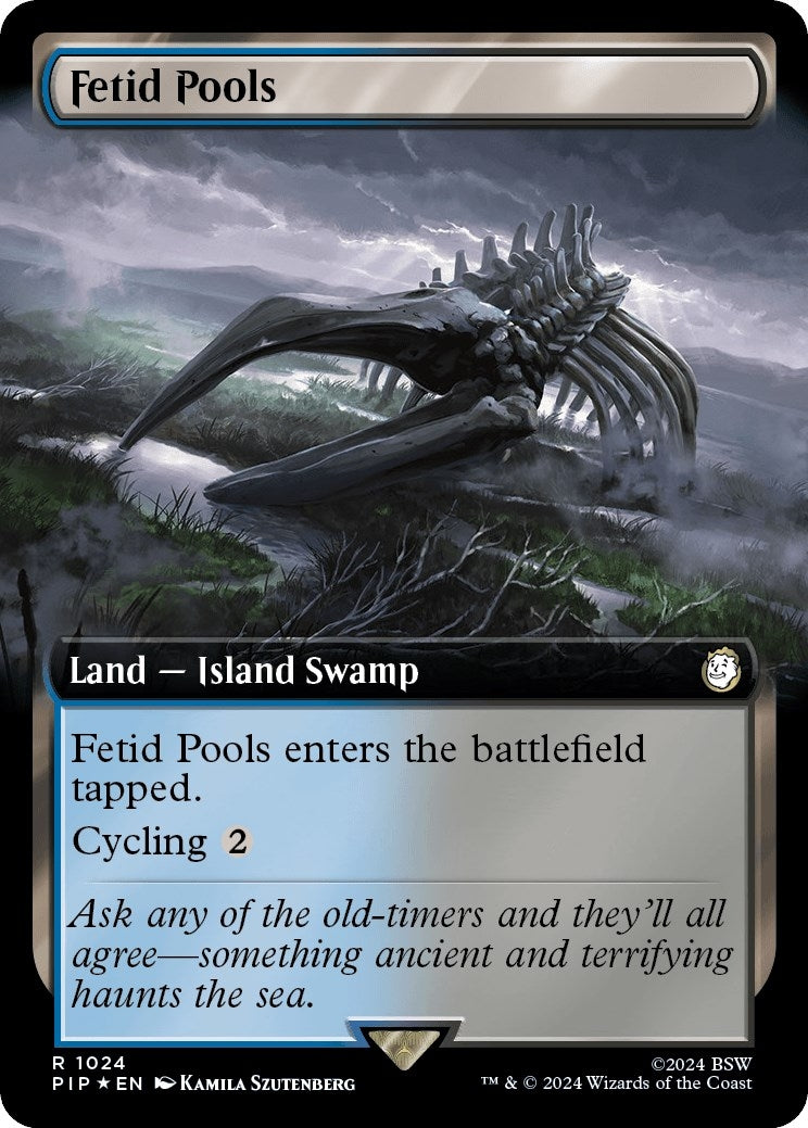 Image for Fetid Pools (Extended Art) (Surge Foil) (1024) (PIP) - Magic: The Gathering