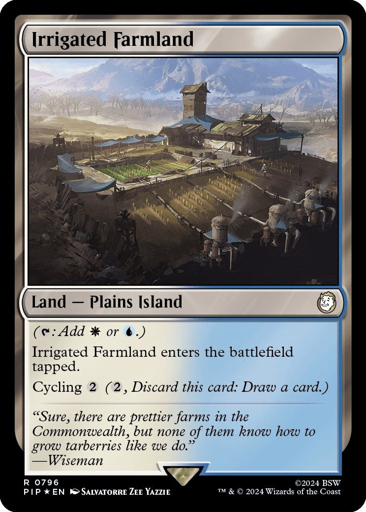 Image for Irrigated Farmland (Surge Foil) (796) (PIP) - Magic: The Gathering