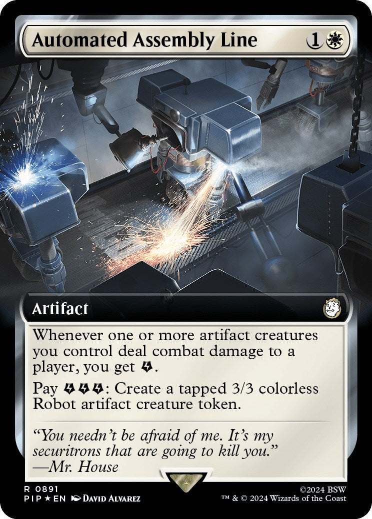 Image for Automated Assembly Line (Extended Art) (Surge Foil) (891) (PIP) - Magic: The Gathering