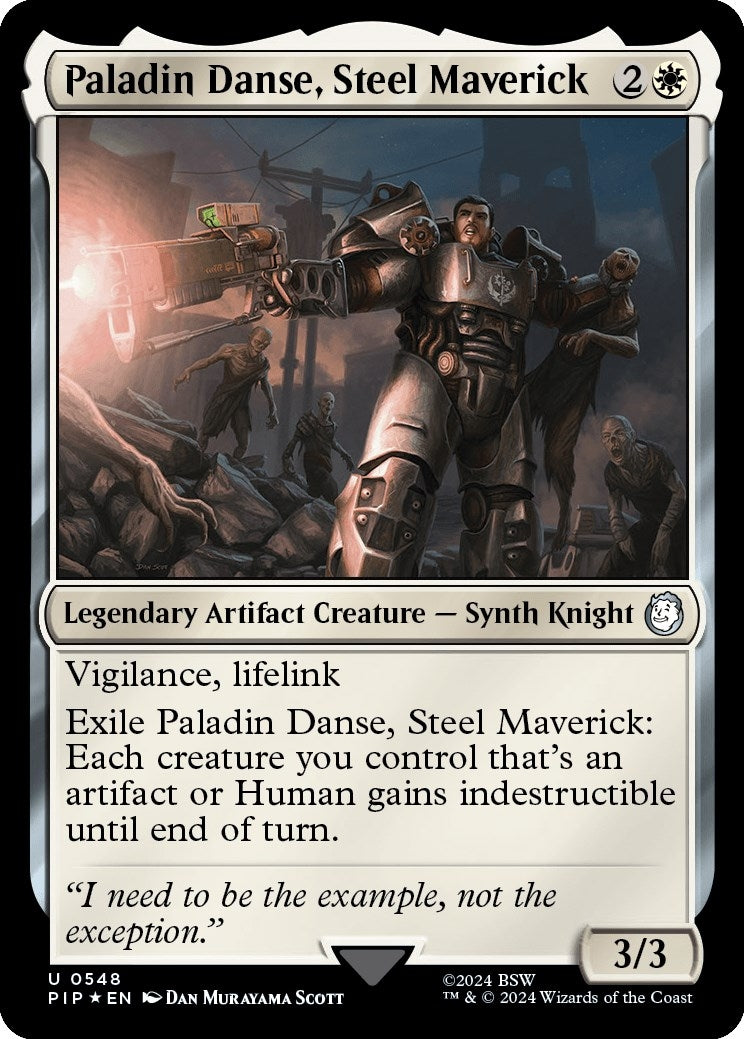Image for Paladin Danse, Steel Maverick (Surge Foil) (548) (PIP) - Magic: The Gathering