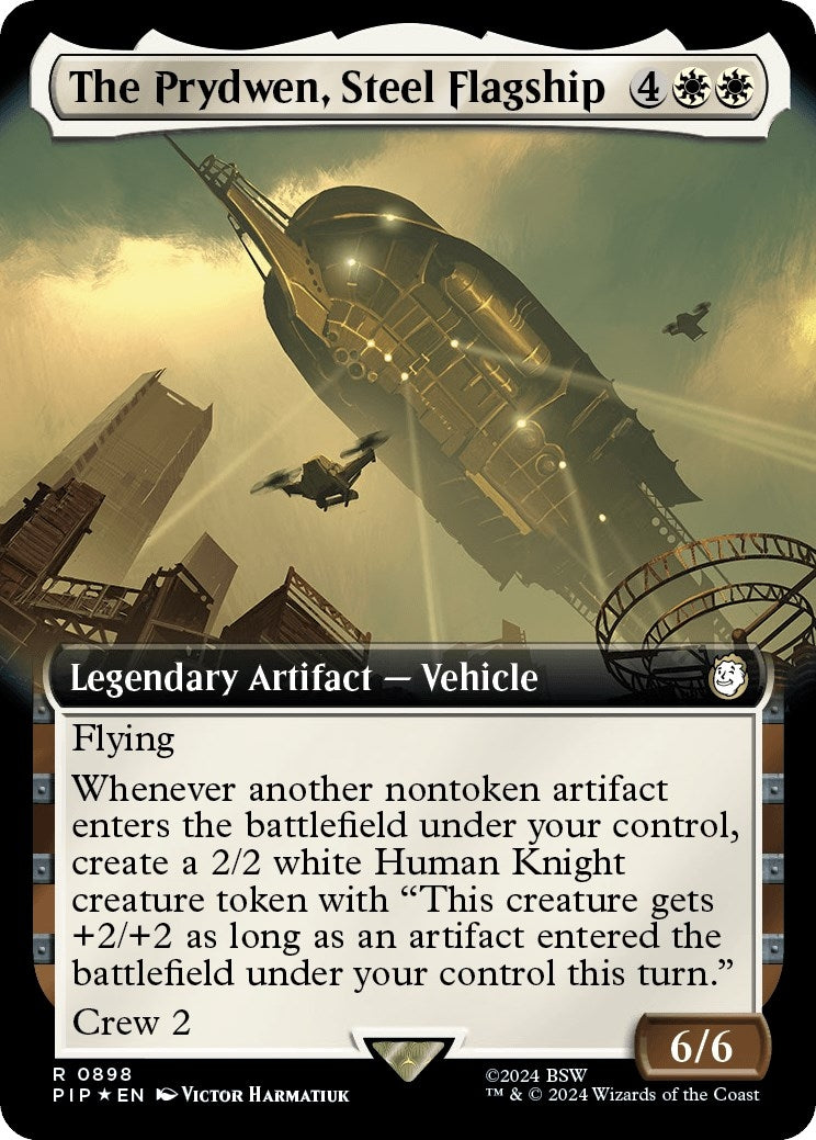 Image for The Prydwen, Steel Flagship (Extended Art) (Surge Foil) (898) (PIP) - Magic: The Gathering
