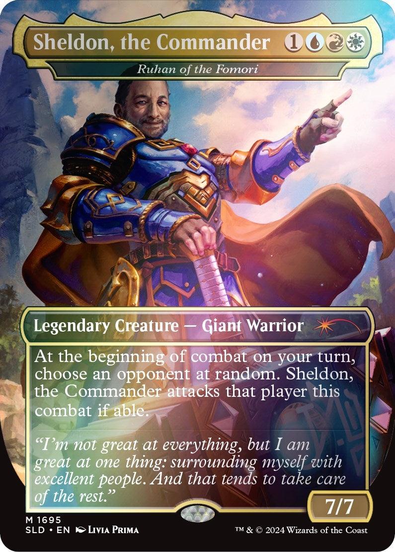Image for Sheldon, the Commander - Ruhan of the Fomori (Rainbow Foil) (1695) (SLD) - Magic: The Gathering