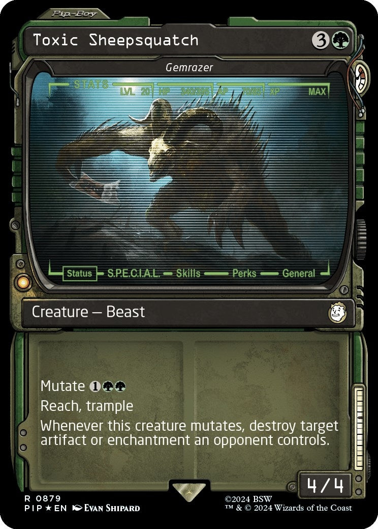Image for Toxic Sheepsquatch - Gemrazer (Showcase) (Surge Foil) (879) (PIP) - Magic: The Gathering