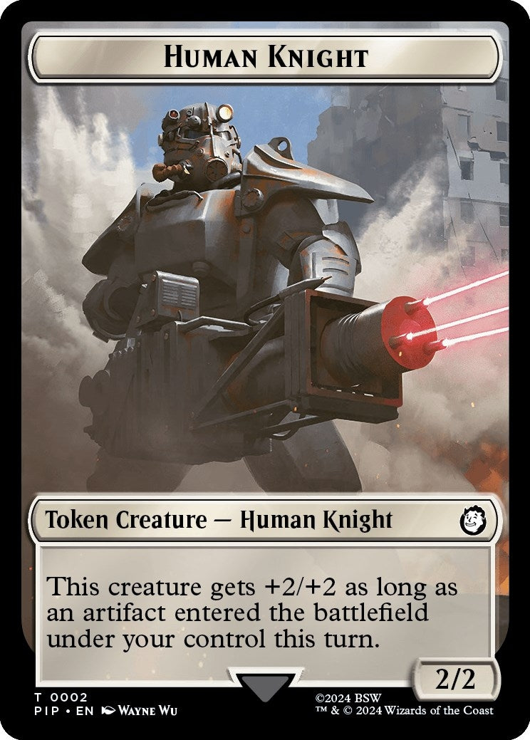 Image for Human Knight // Food (0014) Double-Sided Token (2 // 14) (PIP) - Magic: The Gathering