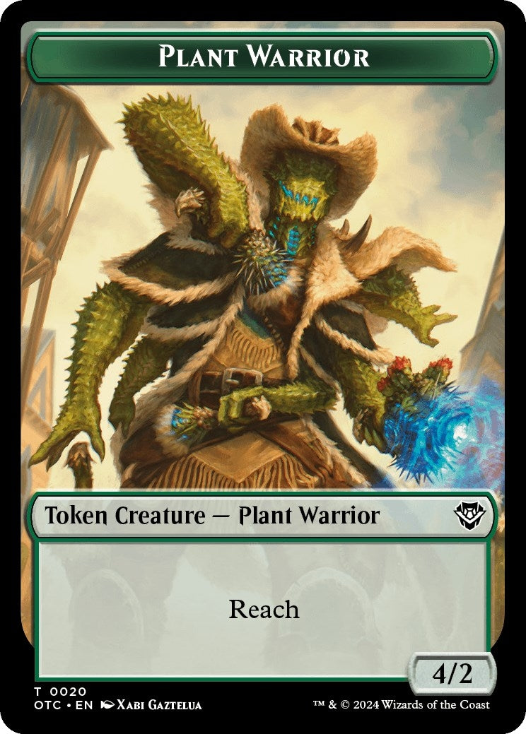 Image for Plant Warrior // Treasure Double-Sided Token (20 // 18) (OTC) - Magic: The Gathering