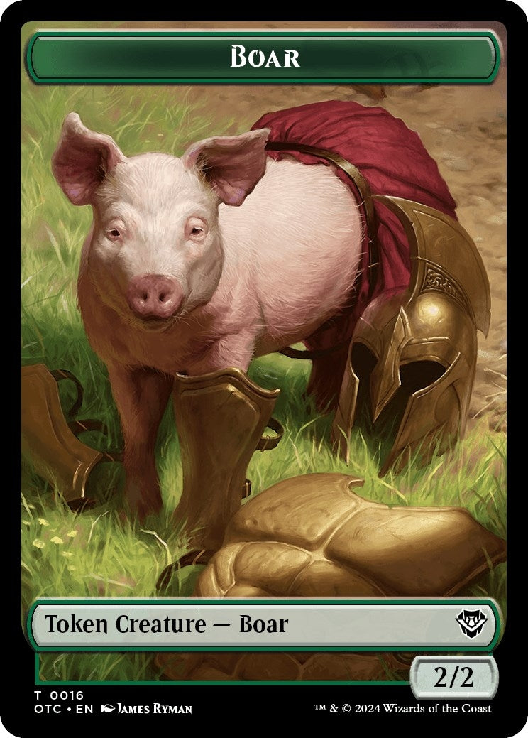 Image for Boar // Drake Double-Sided Token (16 // 5) (OTC) - Magic: The Gathering