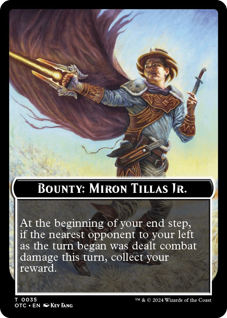 Image for Bounty: Miron Tillas Jr. // Bounty Rules Double-Sided Token (35) (OTC) - Magic: The Gathering