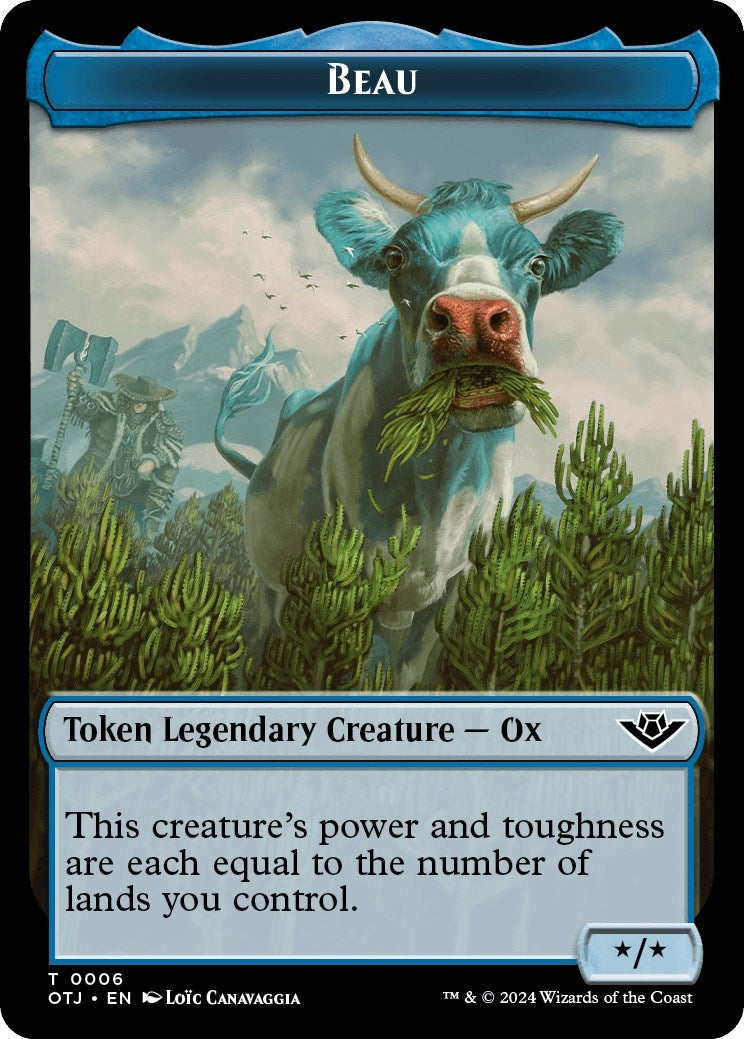 Image for Beau // Plot Double-Sided Token (6 // 20) (OTJ) - Magic: The Gathering