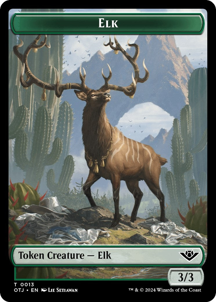 Image for Elk // Plot Double-Sided Token (13 // 20) (OTJ) - Magic: The Gathering