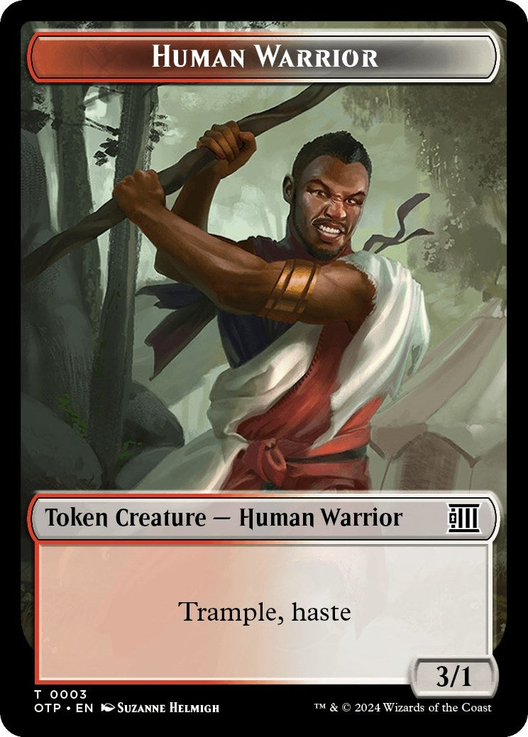 Image for Human Warrior Token (3) (OTP) - Magic: The Gathering