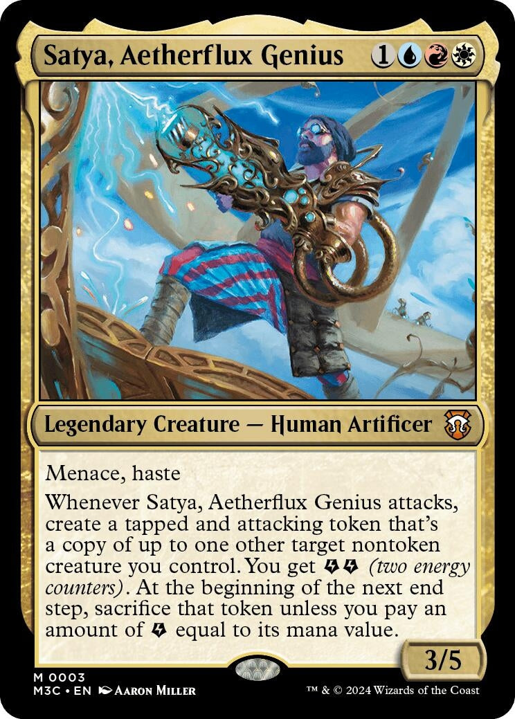 Image for Satya, Aetherflux Genius (3) (M3C) - Magic: The Gathering