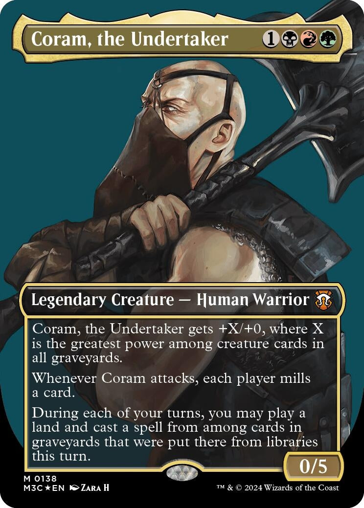 Image for Coram, the Undertaker (Borderless) (Ripple Foil) (138) (M3C) - Magic: The Gathering