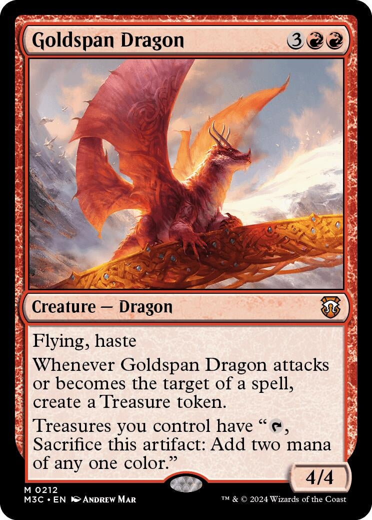Image for Goldspan Dragon (212) (M3C) - Magic: The Gathering