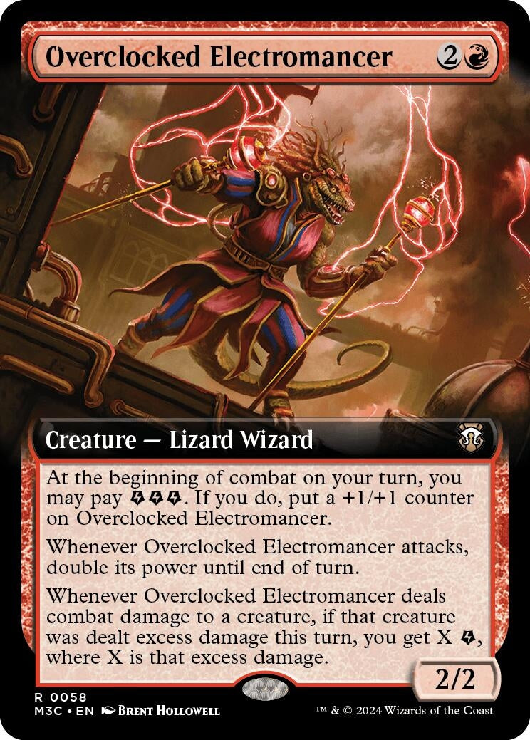 Image for Overclocked Electromancer (Extended Art) (58) (M3C) - Magic: The Gathering