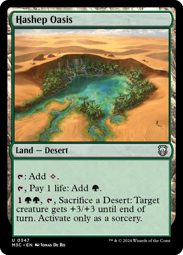 Image for Hashep Oasis (347) (M3C) - Magic: The Gathering