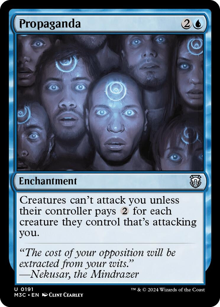 Image for Propaganda (Ripple Foil) (191) (M3C) - Magic: The Gathering