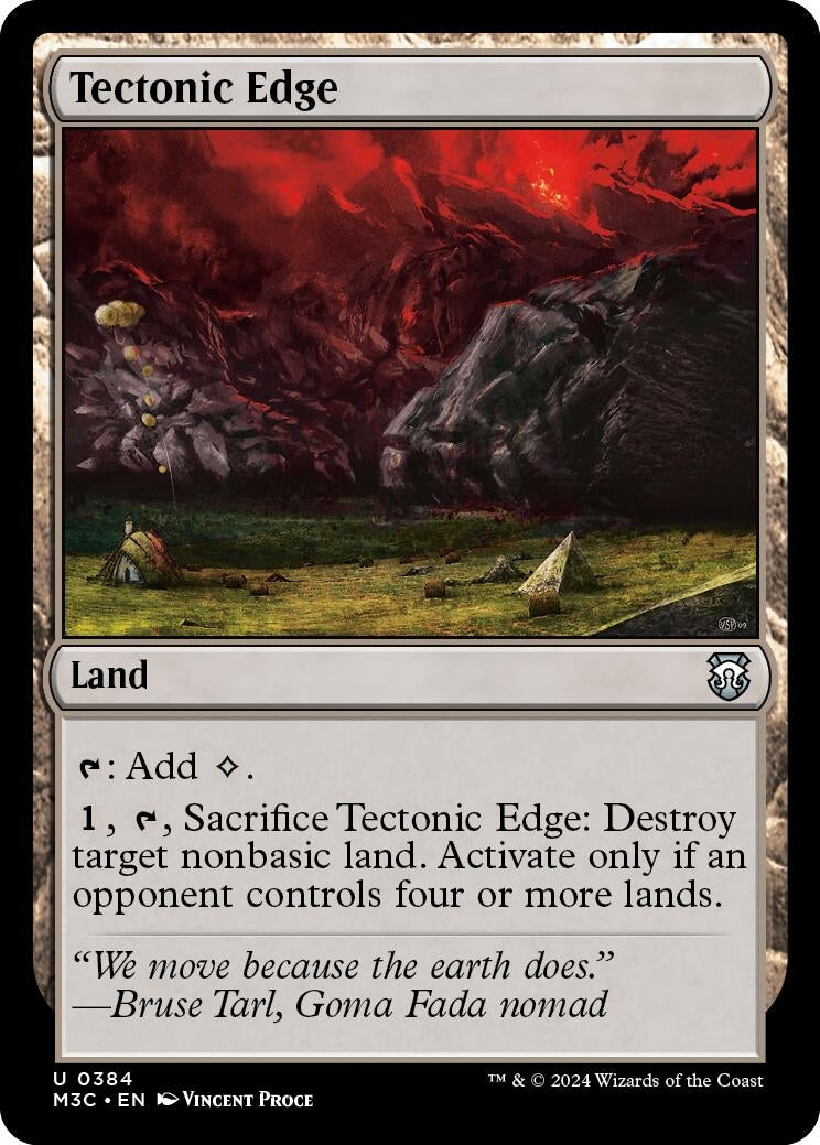 Image for Tectonic Edge (Ripple Foil) (384) (M3C) - Magic: The Gathering