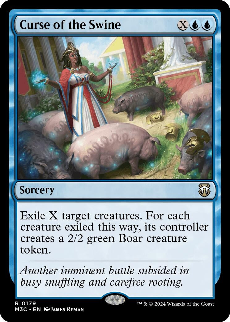 Image for Curse of the Swine (Ripple Foil) (179) (M3C) - Magic: The Gathering
