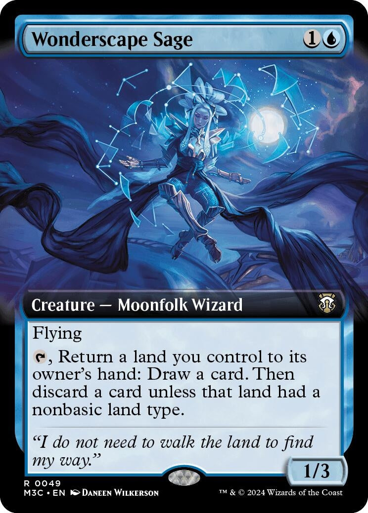 Image for Wonderscape Sage (Extended Art) (Ripple Foil) (49) (M3C) - Magic: The Gathering