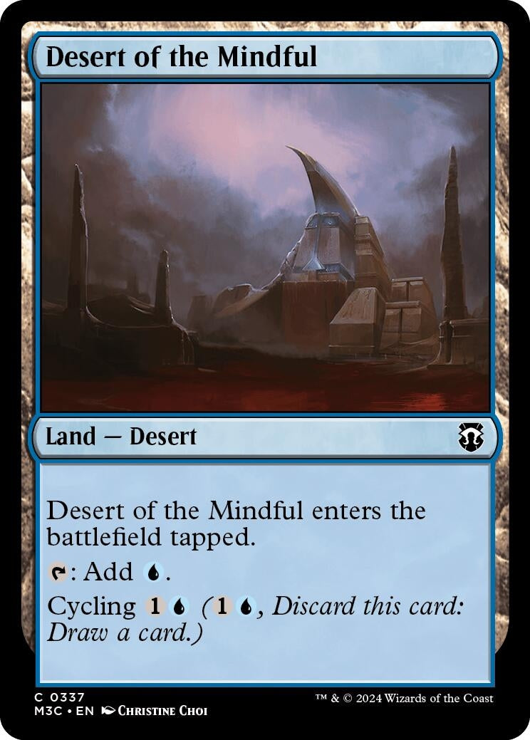 Image for Desert of the Mindful (Ripple Foil) (337) (M3C) - Magic: The Gathering