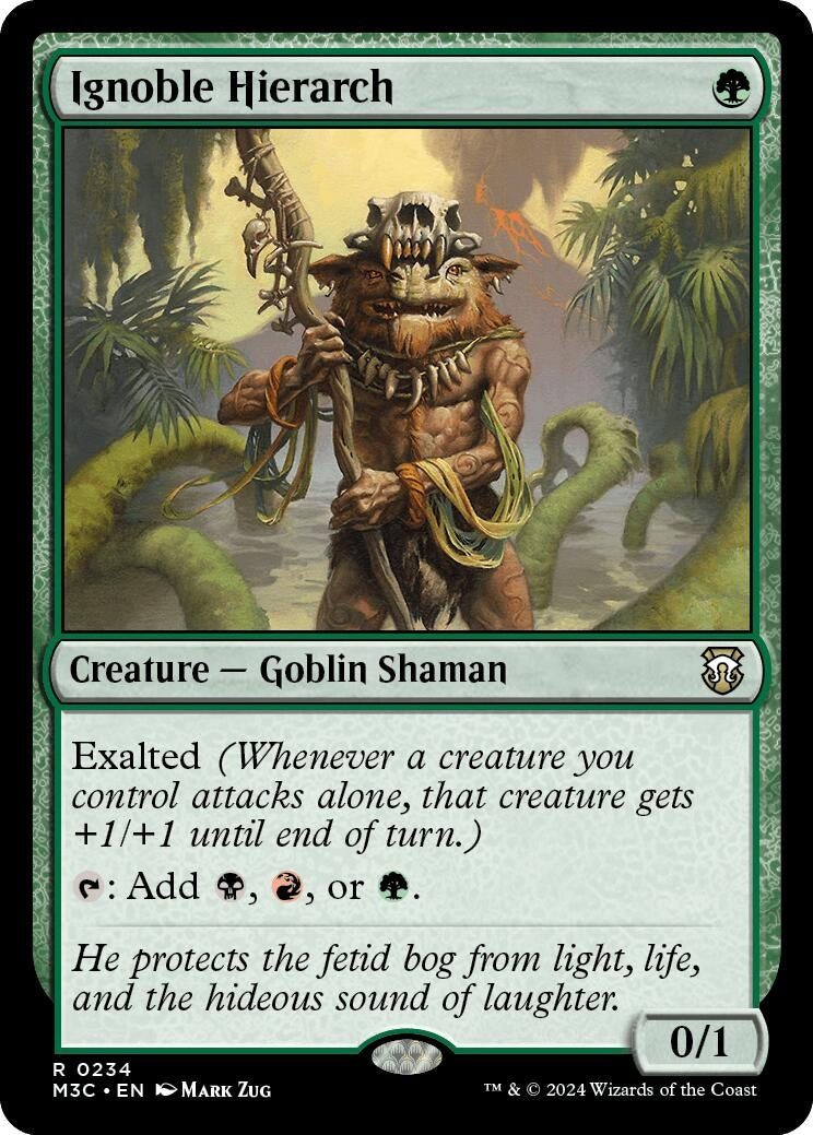 Image for Ignoble Hierarch (Ripple Foil) (234) (M3C) - Magic: The Gathering