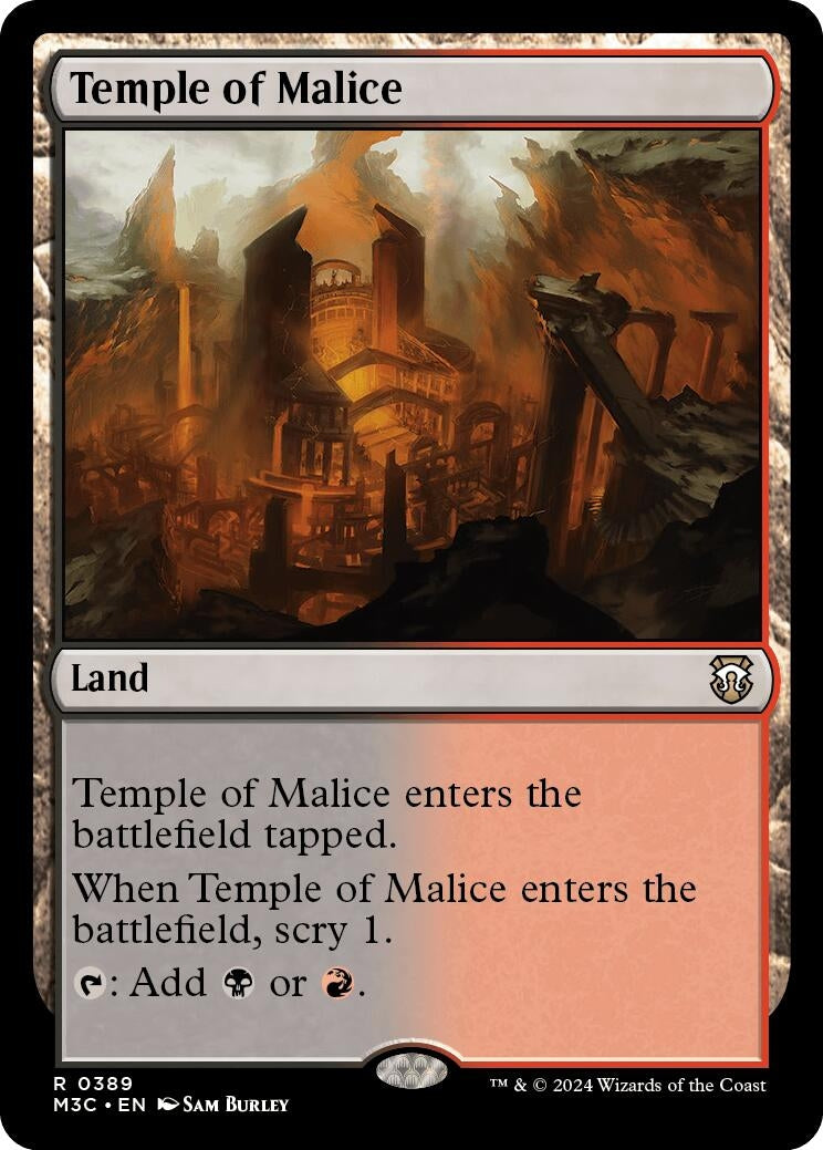 Image for Temple of Malice (Ripple Foil) (389) (M3C) - Magic: The Gathering